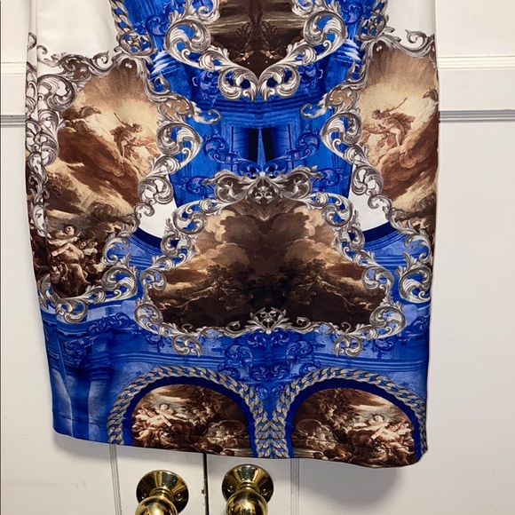Angel Biba Size 12 Blue Brown Embellished Sequin Mini Dress - Picture 6 of 9